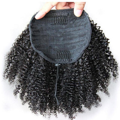 Kinky Curly Hair Ponytail Brazilian Curls Drawstring Ponytail Extensions 100g for High Temperature Hairs - bQute LuXe Hair & Lash Boutique