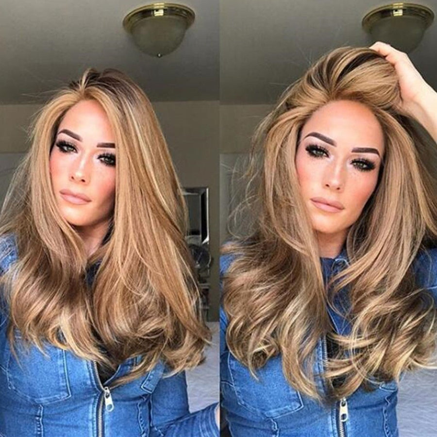 Women Fashion Synthetic Platinum Big Wavy Long Curly Hair Wig Sexy Wig New - bQute LuXe Hair & Lash Boutique