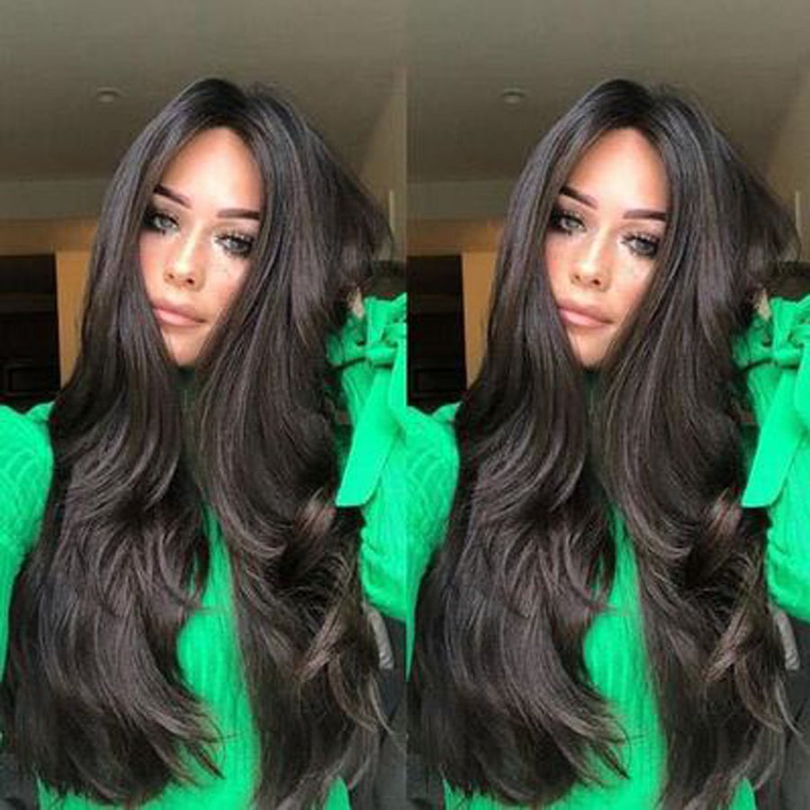 Long Curly Wavy Synthetic Wig Black Natural Full Wigs For Women 25 Inches - bQute LuXe Hair & Lash Boutique