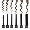 Professional  Pink Crystal  LCD  6 in 1 Interchangeable Curing Wands/ Curling Wands Barrel - bQute LuXe Hair & Lash Boutique 