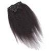 DLME Shipping Free Kinky Straight 120G 8 Pieces/Lot Clip In Hair Extensions Brazilian Hair For Women High Temperature Hairs - bQute LuXe Hair & Lash Boutique 