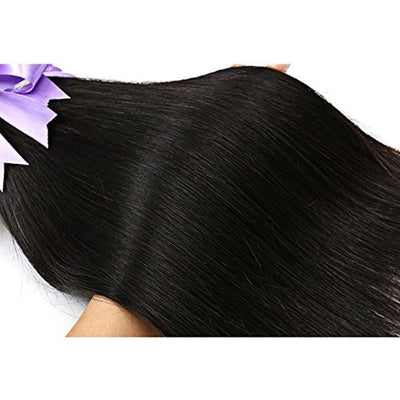 SYLK Straight Hair 3 Bundles Human Hair 100% Natural Hair Extensions - bQute LuXe Hair & Lash Boutique
