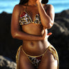 Brazilian Bikini set Print Bathing Suit Halter Bikinis Women Swimwear Swimsuit Biquinis maillot de bain #EW - bQute LuXe Hair & Lash Boutique