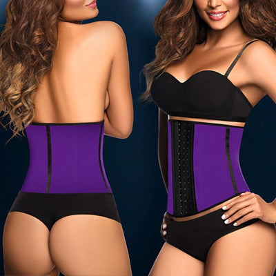 Fashion Women Latex Rubber Waist Trainer Cincher Underbust Corset Body Shaper Shapewear Slimming Product For Women - bQute LuXe Hair & Lash Boutique