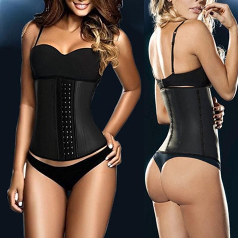 Fashion Women Latex Rubber Waist Trainer Cincher Underbust Corset Body Shaper Shapewear Slimming Product For Women - bQute LuXe Hair & Lash Boutique