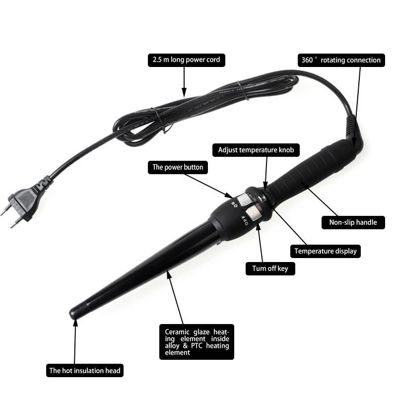 Single Wand Ceramic Curling Iron - bQute LuXe Hair & Lash Boutique