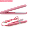 Mini Curls Hair Straightener Iron Pink Ceramic Electronic Chapinha Nano Titanium Straightening Corrugated Curling Styling Tools - bQute LuXe Hair & Lash Boutique 