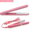 Mini Curls Hair Straightener Iron Pink Ceramic Electronic Chapinha Nano Titanium Straightening Corrugated Curling Styling Tools - bQute LuXe Hair & Lash Boutique