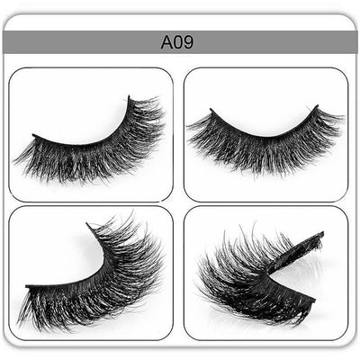 zwellbe 1 pair 3D Mink  Eyelashes False Eyelashes Soft Natural Upper Eyelashes Handmade Fake Eye Lashes Extension for Make Up - bQute LuXe Hair & Lash Boutique