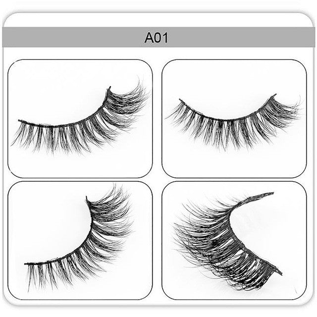 zwellbe 1 pair 3D Mink  Eyelashes False Eyelashes Soft Natural Upper Eyelashes Handmade Fake Eye Lashes Extension for Make Up - bQute LuXe Hair & Lash Boutique