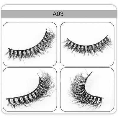 zwellbe 1 pair 3D Mink  Eyelashes False Eyelashes Soft Natural Upper Eyelashes Handmade Fake Eye Lashes Extension for Make Up - bQute LuXe Hair & Lash Boutique