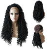 Curly Lace Front Long Hair Wigs Brazilian Remy Hair High Temperature Fiber Wig - bQute LuXe Hair & Lash Boutique