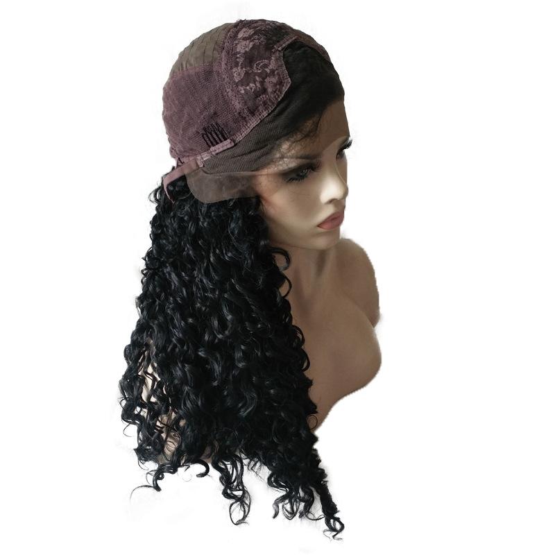 Curly Lace Front Long Hair Wigs Brazilian Remy Hair High Temperature Fiber Wig - bQute LuXe Hair & Lash Boutique