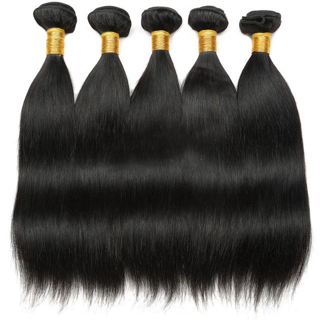 Sylk Straight 8-28 Inch Natural Color Human Hair Bundle Brazilian Body Wave Hair Weaving Black Non-Remy Hair Extension - bQute LuXe Hair & Lash Boutique