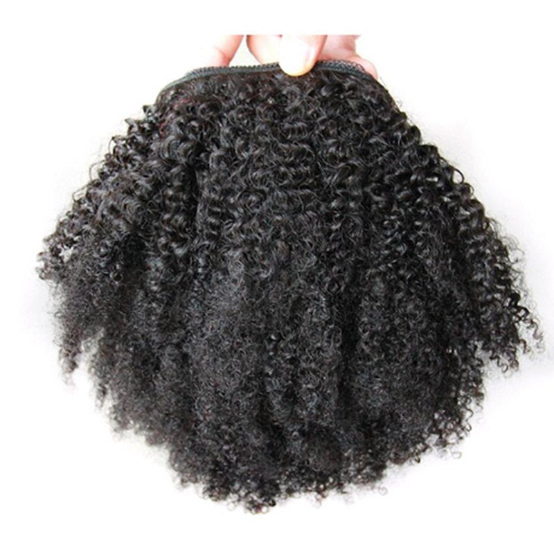 DLME Ponytail Extensions Kinky Curly Brazilian Ponytail Extension with long Black drawstring Afro Curls High Temperature Hairs - bQute LuXe Hair & Lash Boutique 