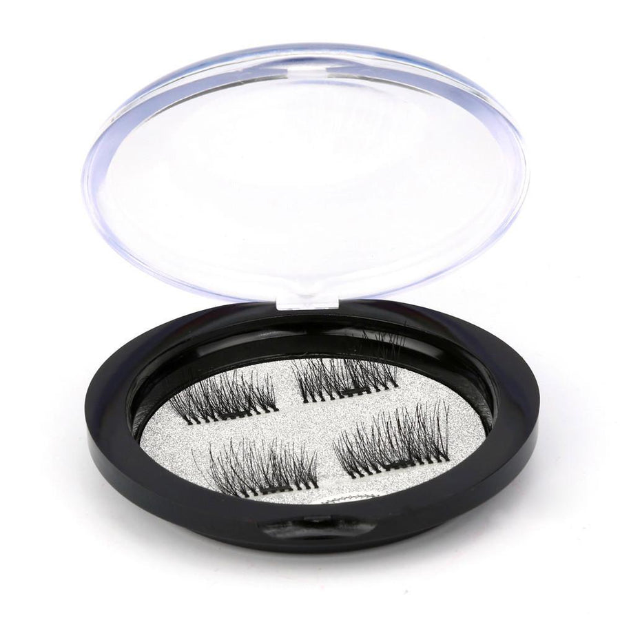 Magnetic False Eyelashes Magnet Ttone Box Crystal Box Round Black Storage Box for magnetic false eyelashes faux cils magnetique - bQute LuXe Hair & Lash Boutique 