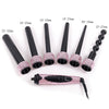 Professional  Pink Crystal  LCD  6 in 1 Interchangeable Curing Wands/ Curling Wands Barrel - bQute LuXe Hair & Lash Boutique