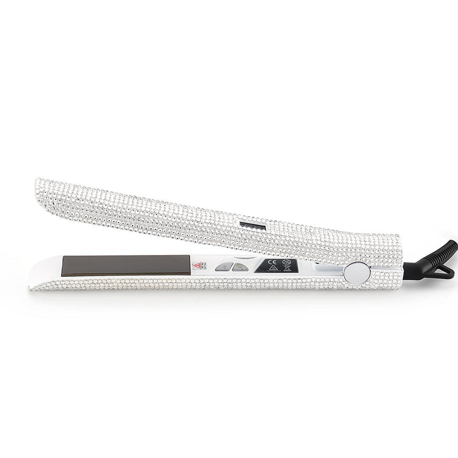 Rhinestone Handmade 470F Hair Straightener with Fast Heating Electric Titanium Flat Iron - bQute LuXe Hair & Lash Boutique 