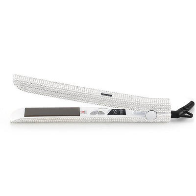 Rhinestone Handmade 470F Hair Straightener with Fast Heating Electric Titanium Flat Iron - bQute LuXe Hair & Lash Boutique