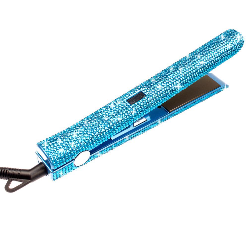 Rhinestone Handmade 470F Hair Straightener with Fast Heating Electric Titanium Flat Iron as Hair Styling Tools - bQute LuXe Hair & Lash Boutique