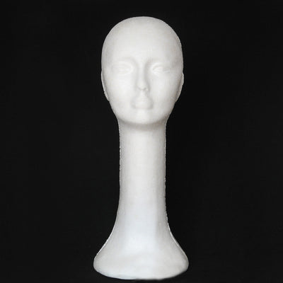 Mannequin Female Foam Long Neck Head Model Hair Hat Wig Glasses Stand Display - bQute LuXe Hair & Lash Boutique