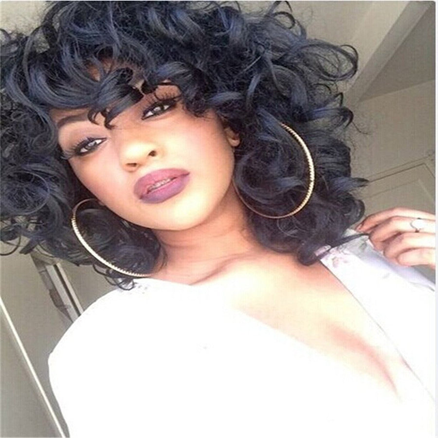 Fashion Sexy Black Women Wig Full Cover Curly Wig Styling Cool Party CosplayWig - bQute LuXe Hair & Lash Boutique 