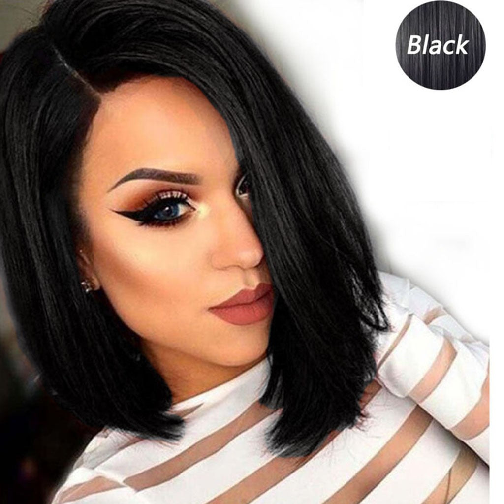Natural Black Long Straight Synthetic Wig Full Wigs For Women Heat Friendly - bQute LuXe Hair & Lash Boutique