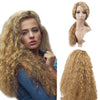 Women Fashion Long Gold Small Curly Hair Wavy Wigs Sexy Wig Party Wig New - bQute LuXe Hair & Lash Boutique 