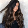 Natural Long Wavy Brown Wig Rose Net Fashion Synthetic Curly Wigs Women - bQute LuXe Hair & Lash Boutique