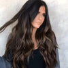 Natural Long Wavy Brown Wig Rose Net Fashion Synthetic Curly Wigs Women - bQute LuXe Hair & Lash Boutique 