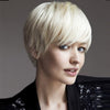 Girls Fashion Short White Wig Women Short Straight Hair Wig Female Fiber - bQute LuXe Hair & Lash Boutique 
