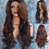 Long Loose Wavy Syntheic Wig Front Wig Curly Full Natural Hair Wigs Women Black - bQute LuXe Hair & Lash Boutique 