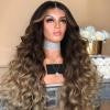 Girl Gradient Natural Brown Party Wig Long Full Curly Hair Fashion Synthetic Wig - bQute LuXe Hair & Lash Boutique