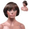Fashion Synthetic Mushroom Head BOB Brown Black Hair Wig Natural Hair Wigs - bQute LuXe Hair & Lash Boutique